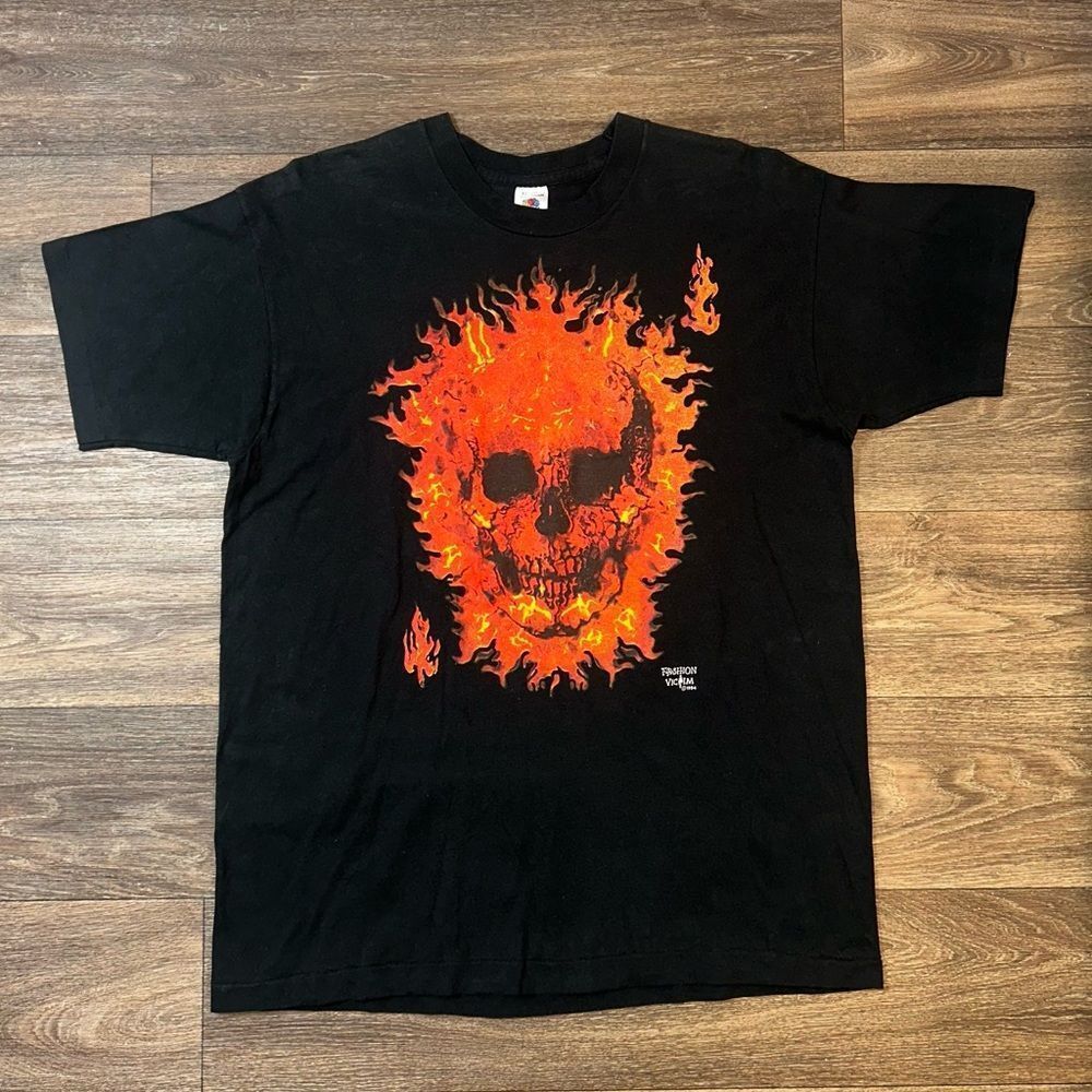 Vintage 1994 Fashion Victim Black T-shirt Size XL Single Stitch Made In USA